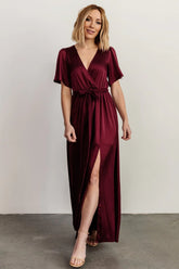 Sicily Satin Maxi Dress | Mulberry