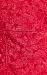 Brailey Mini Dress - Strapless Dress in Red Jacquard