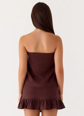 Lucie Mae Mini Skirt - Chocolate Drizzle