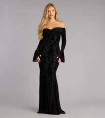 Korey Velvet Off-The-Shoulder Mermaid Formal Dress