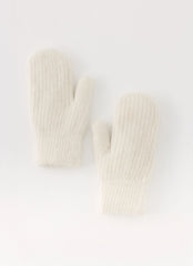 Winter Blaze Knit Mittens - Cream
