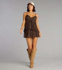 Sweet Looks V-Neck Lace Babydoll Dress