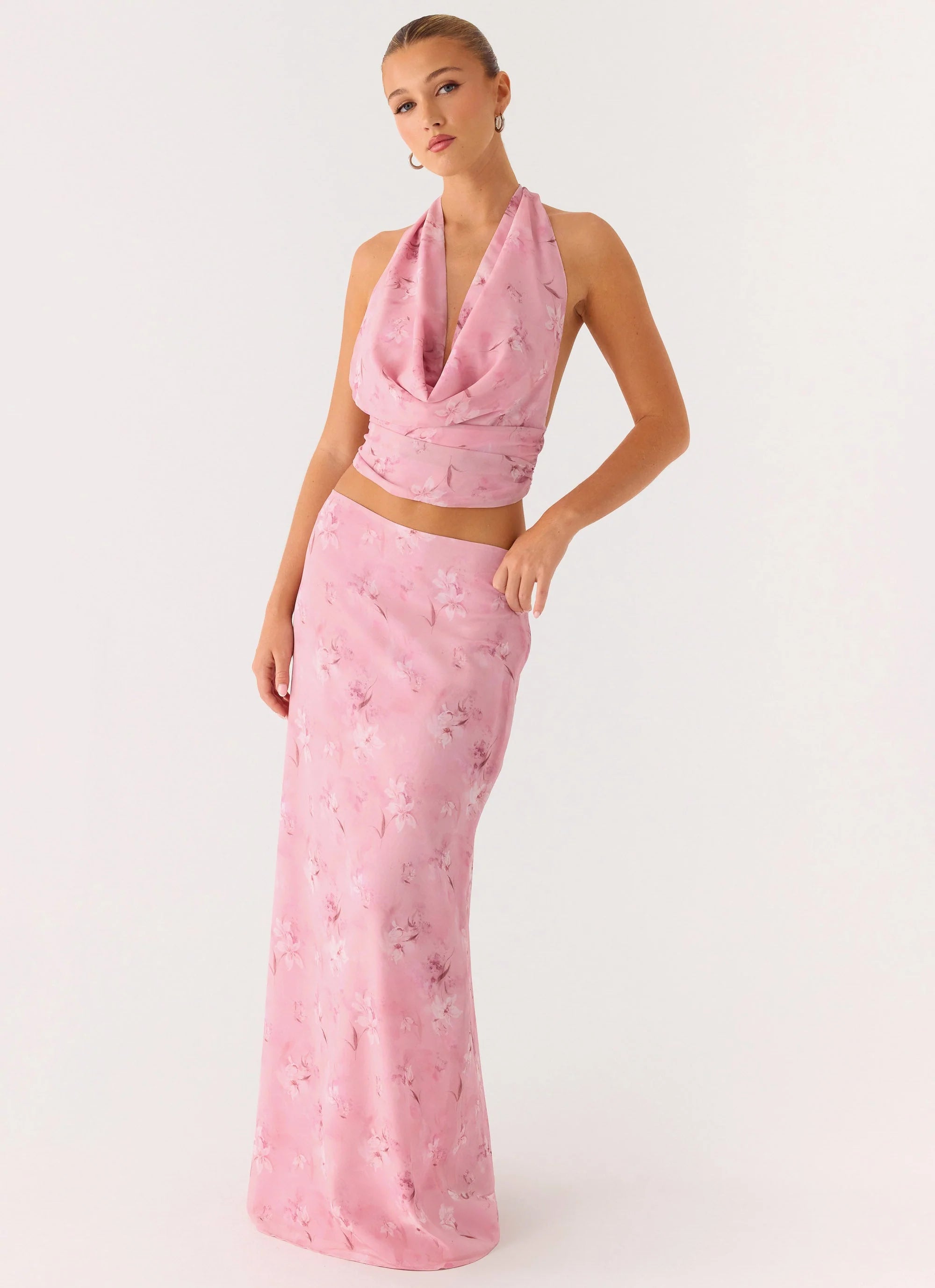Soulful Low Rise Maxi Skirt - Vintage Floral