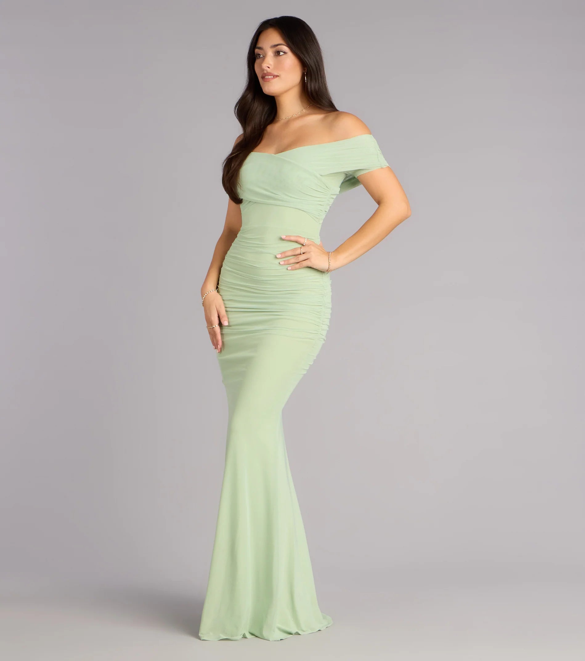 Allison Off-The-Shoulder Mermaid Formal Dress