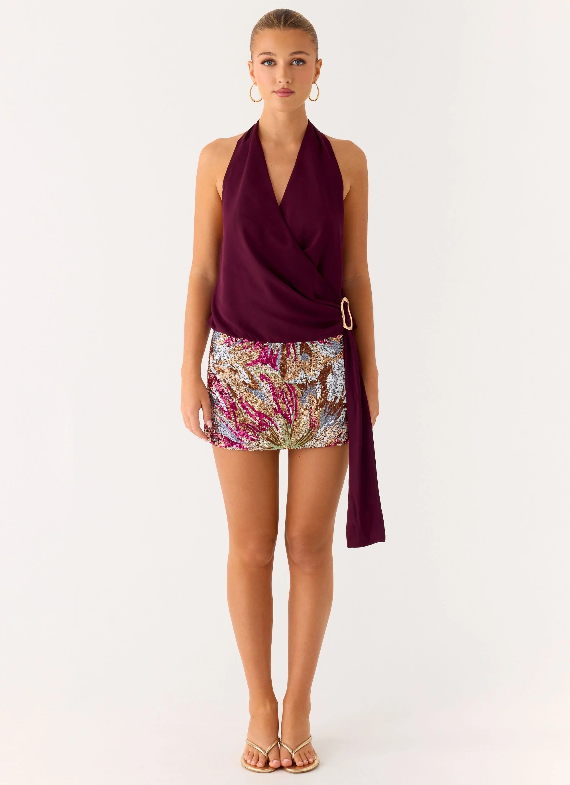 Bright Star Mini Skirt - Floral Bead