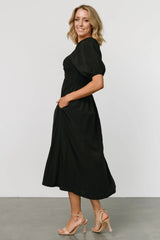 Stefania Midi Dress | Black