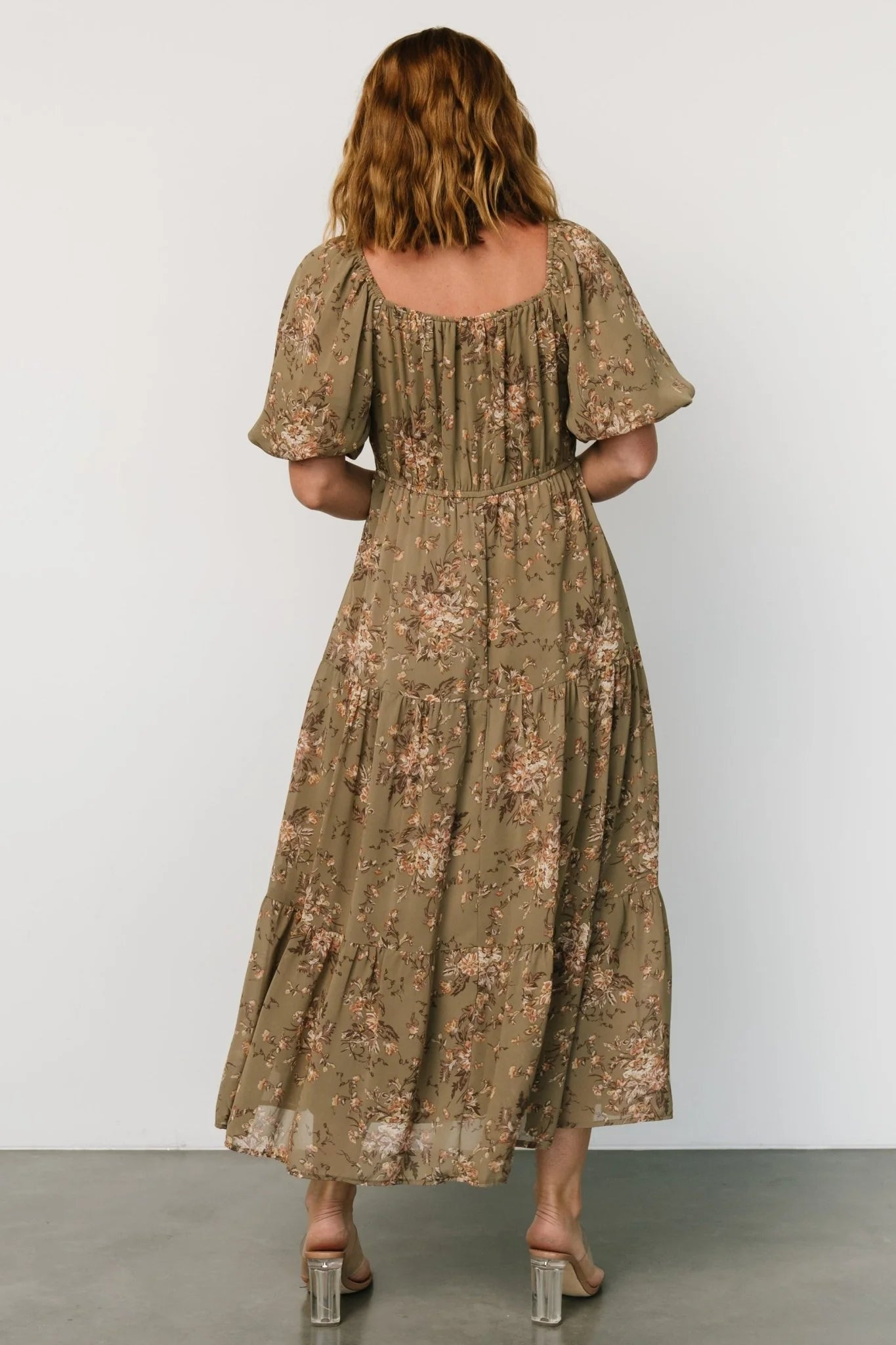 Evelette Dress | Olive Floral