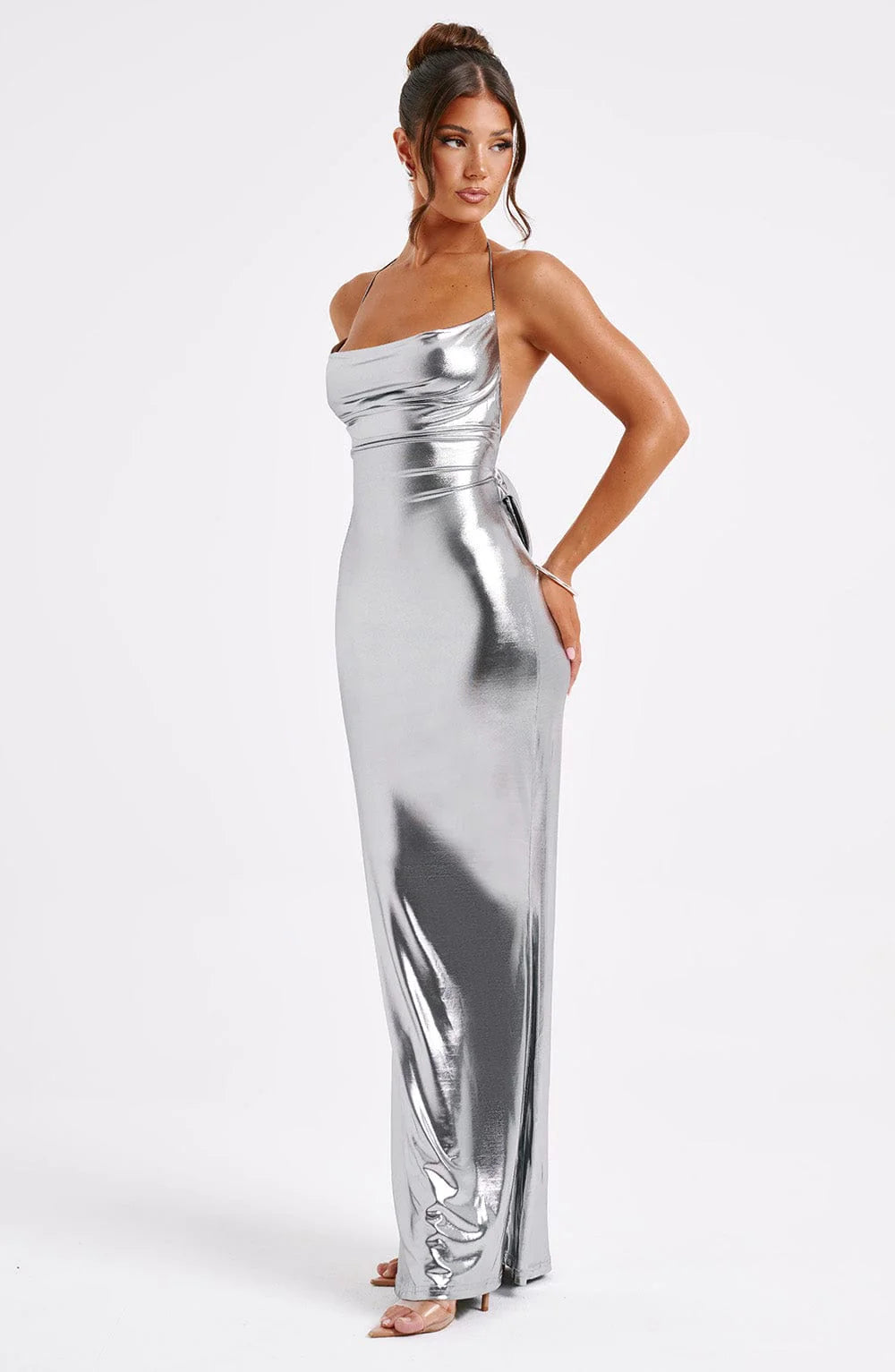 Talisa Maxi Dress - Gunmetal