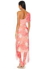 One Shoulder Midi Dress