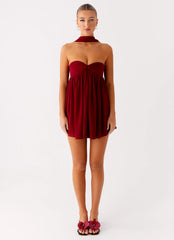 Saturn Mini Dress - Maroon