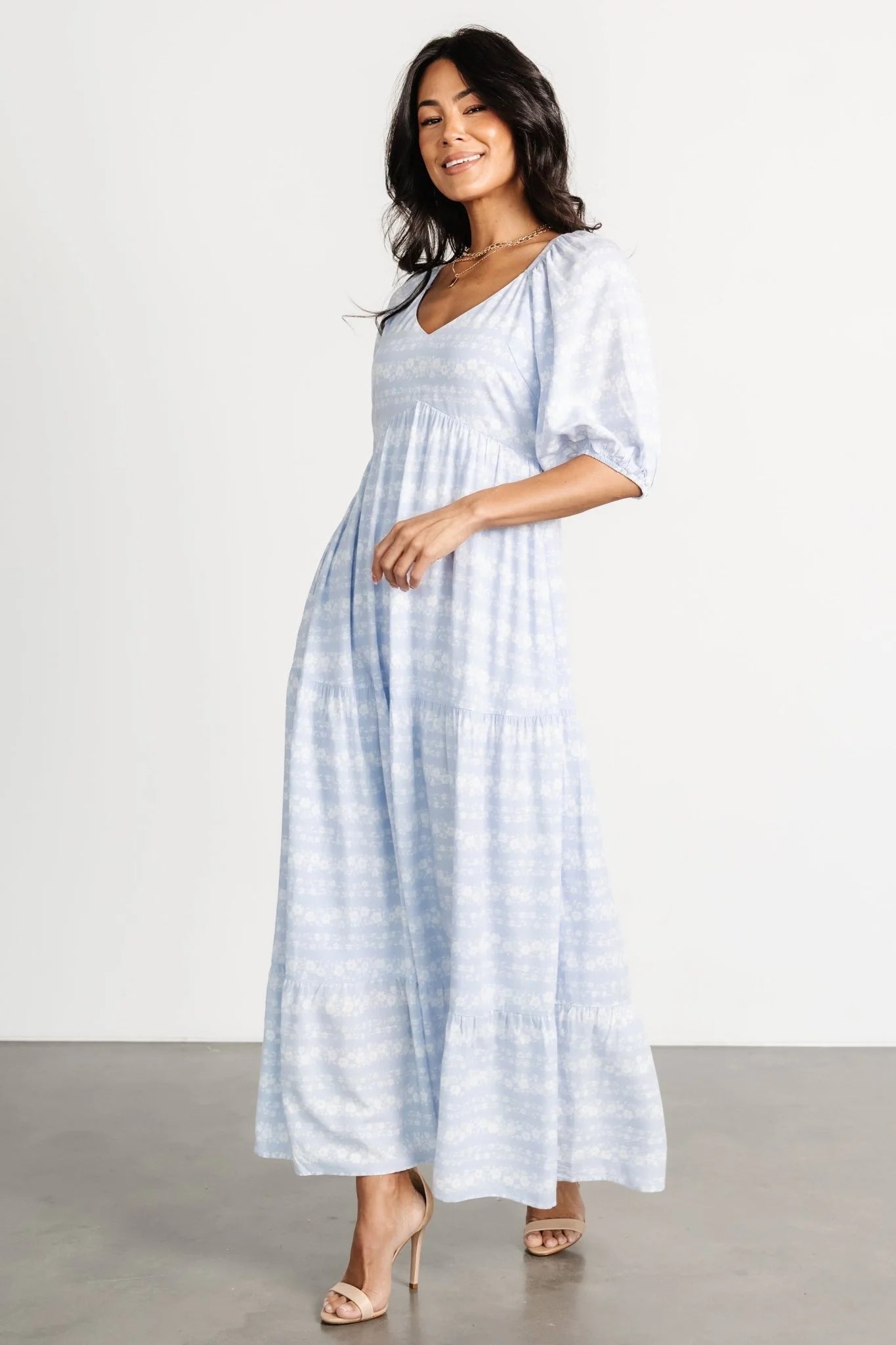 Adalee Dress | Light Blue Floral