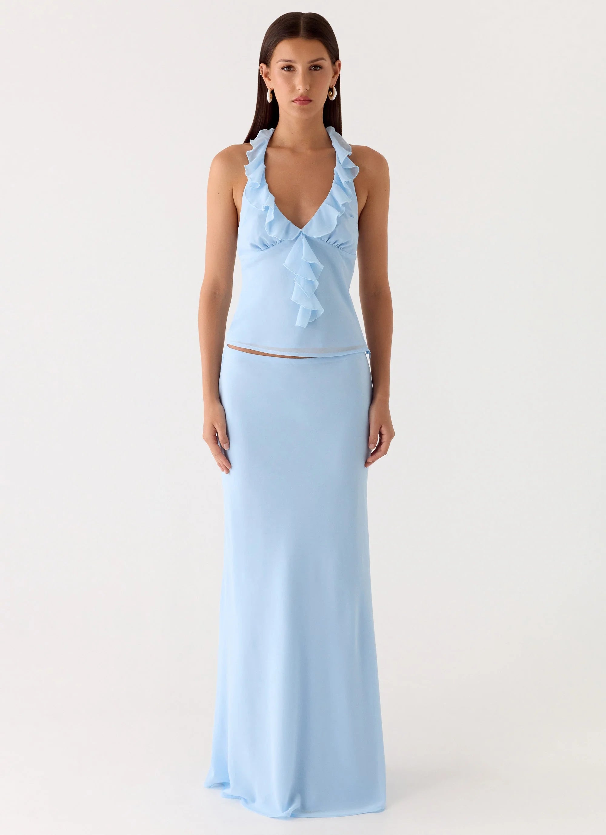 Log In Halter Top - Blue