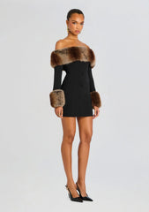 Elspeth Faux Fur Dress