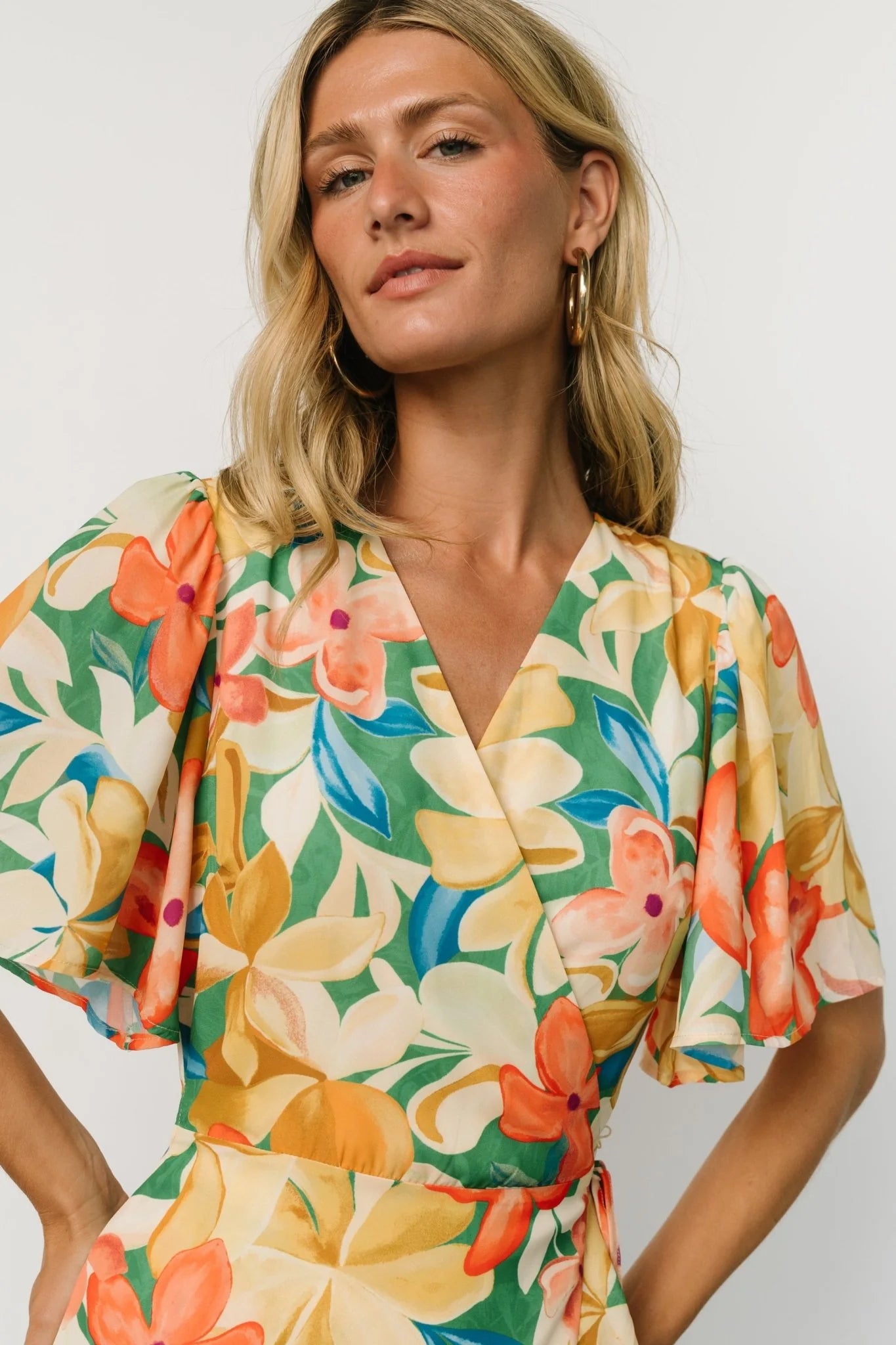 Adrianna Wrap Maxi Dress | Multi Floral