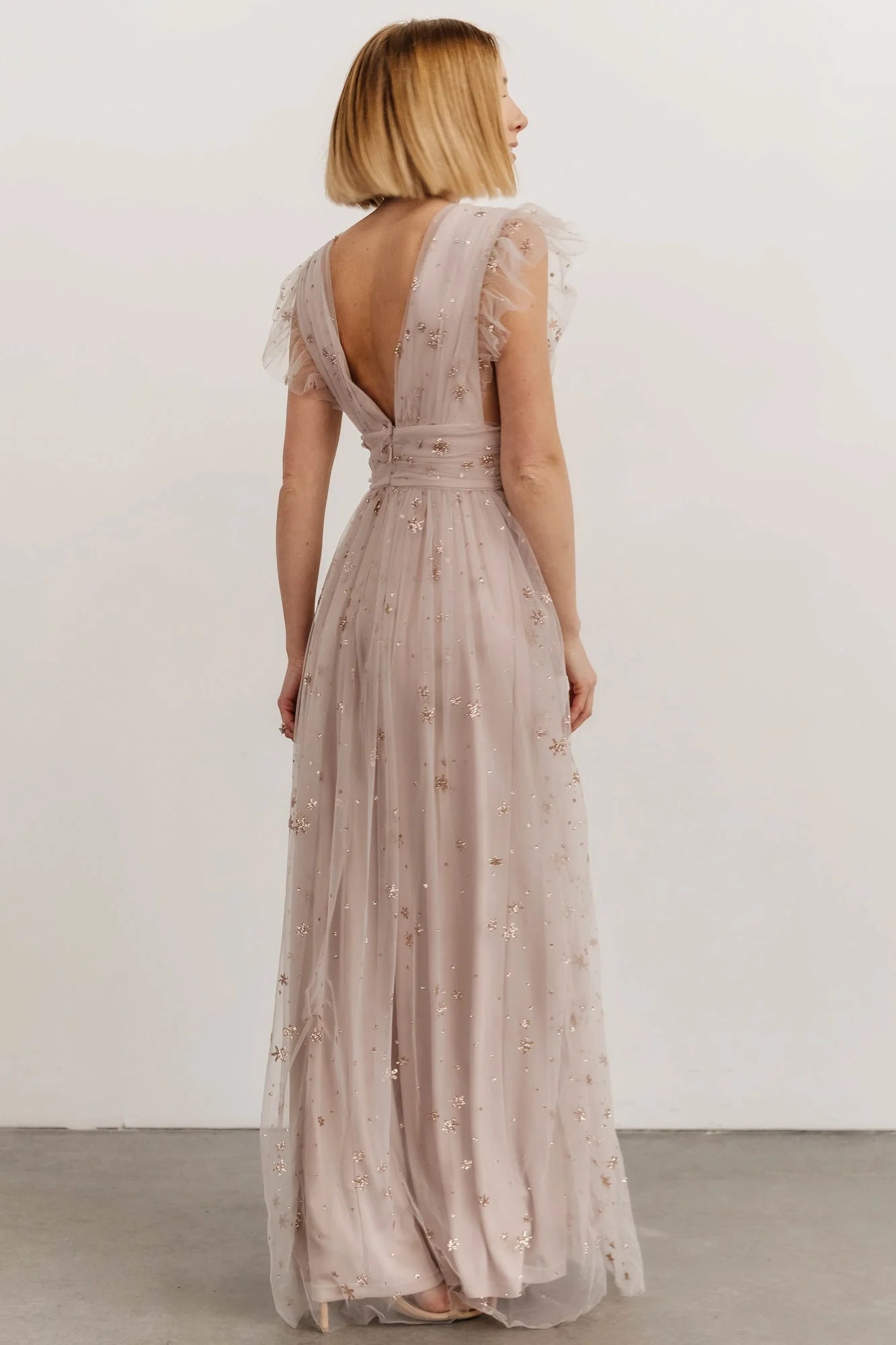 Nova Shimmer Maxi Dress | Dusty Lilac