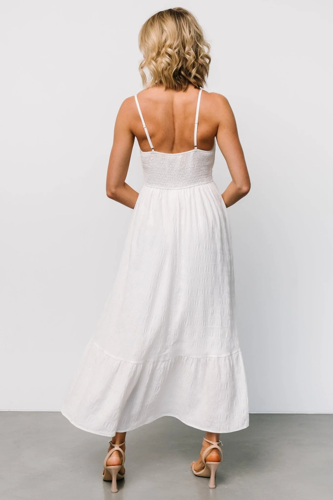 Mikayla Textured Tank Dress | Off White