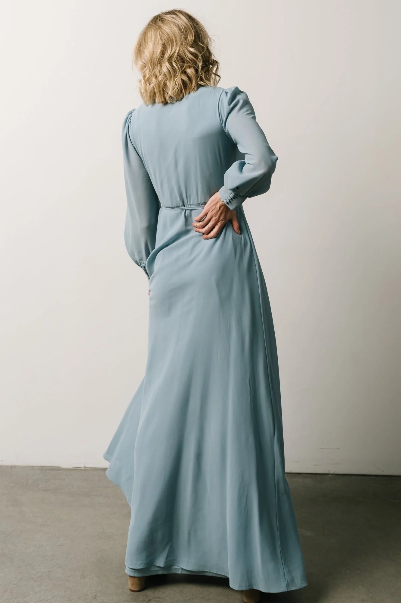 Kelsey Wrap Dress | Dusty Blue