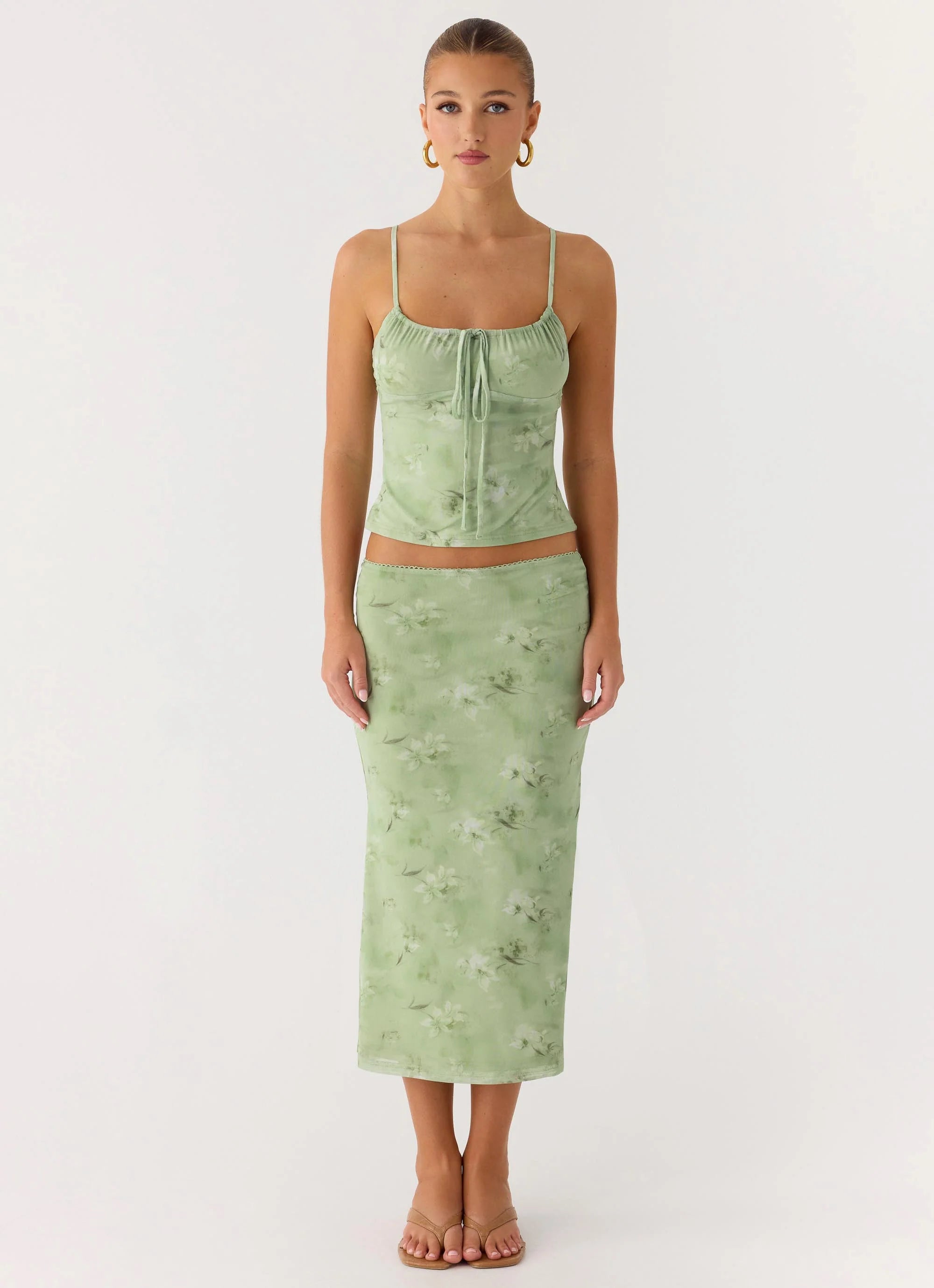 Bending My Rules Top - Blurred Lime