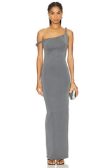 Twist Shoulder Maxi Dress