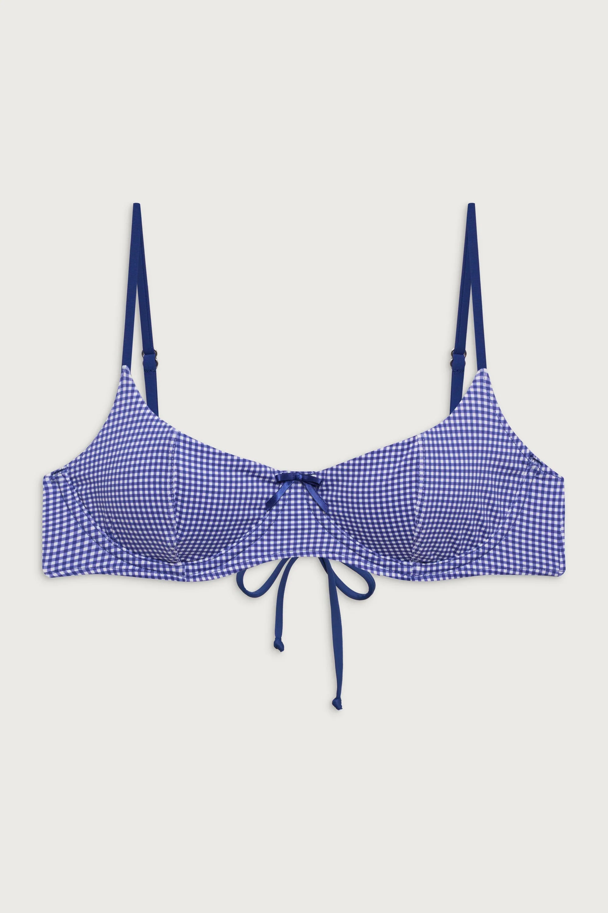 Cola Underwire Balconette Bikini Top - Sailor Gingham