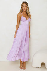 Exclusive Invite Satin Maxi Dress Lilac