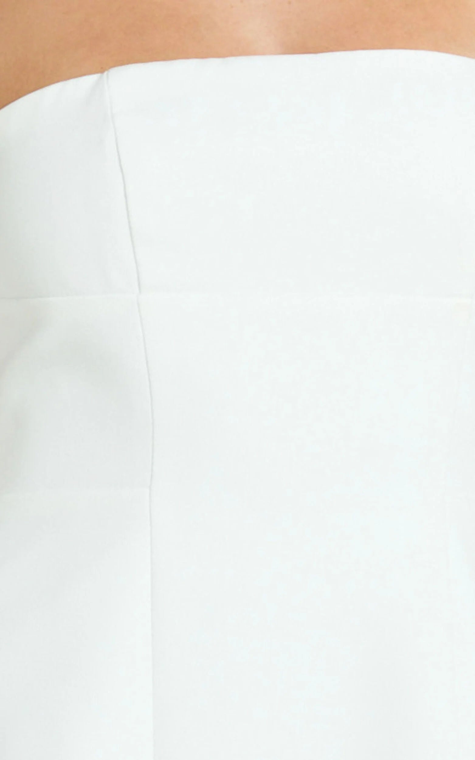Catharine Mini Dress - Strapless A Line Dress in White