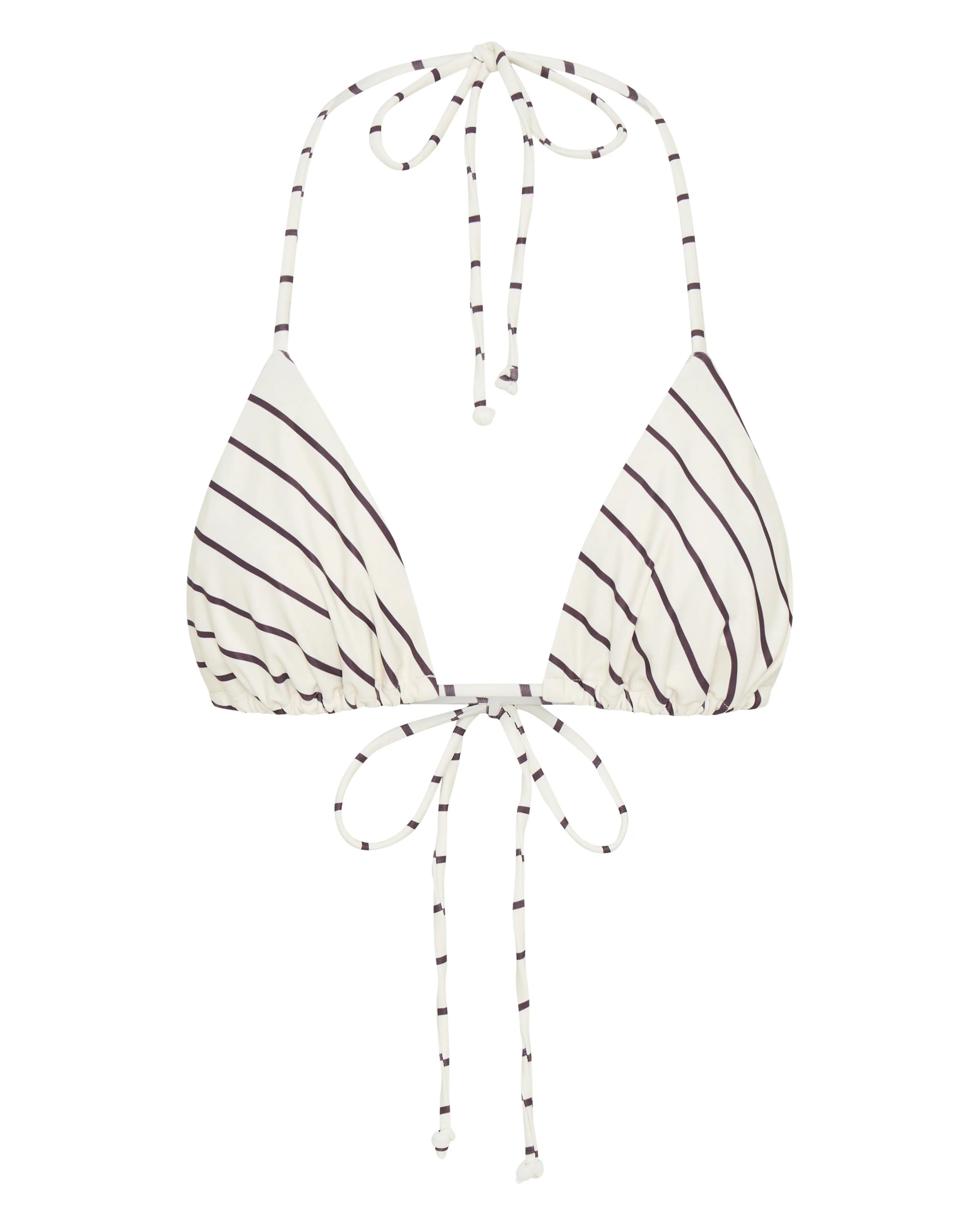 Golden Hour Bikini Top Cream/Choc Stripe