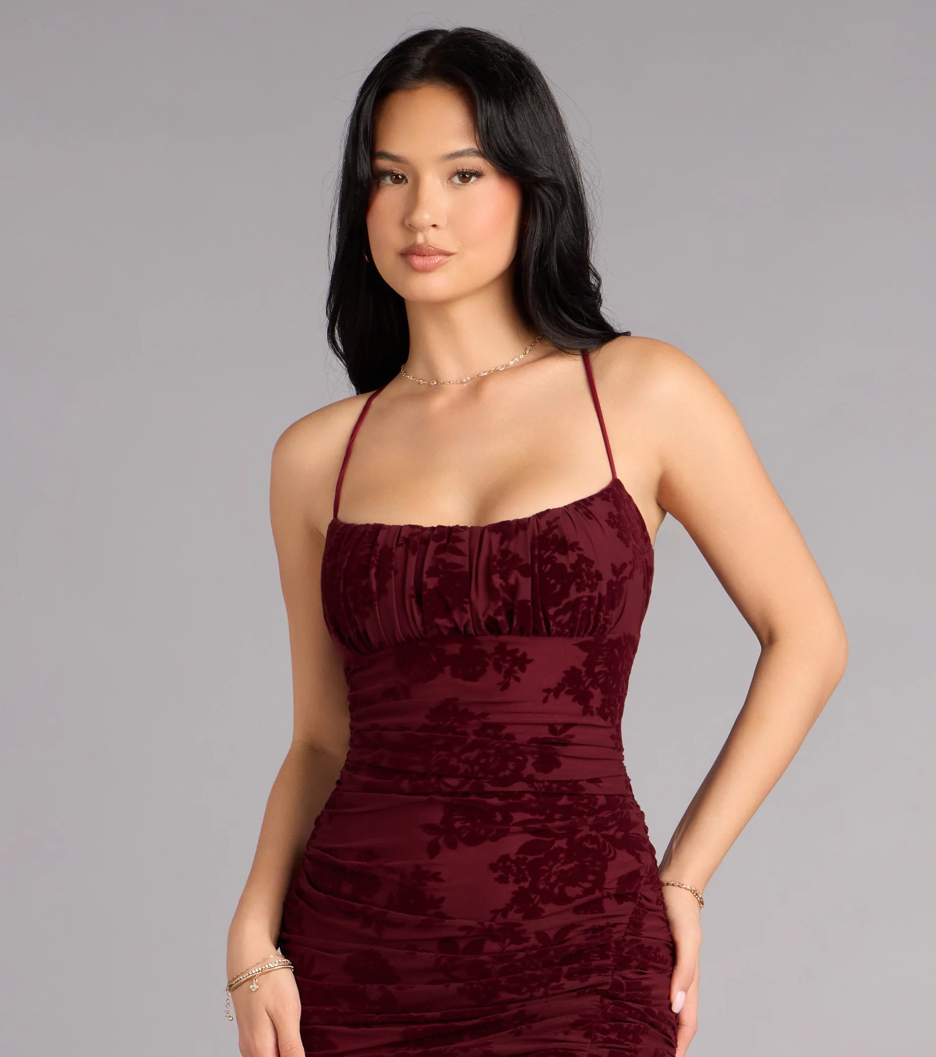Mandy Strappy Tie-Back Mermaid Formal Dress