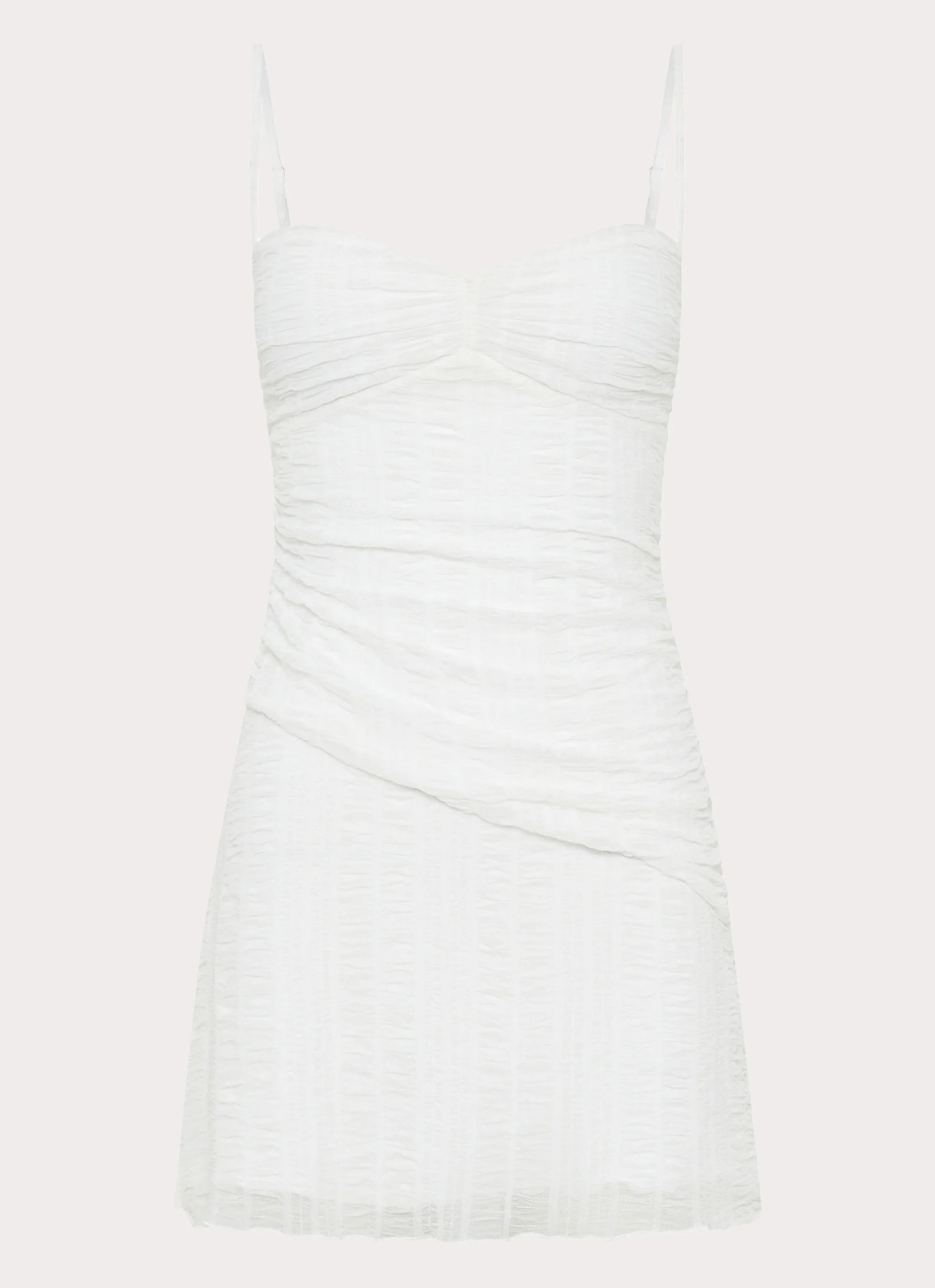 Arden Mesh Mini Dress - White