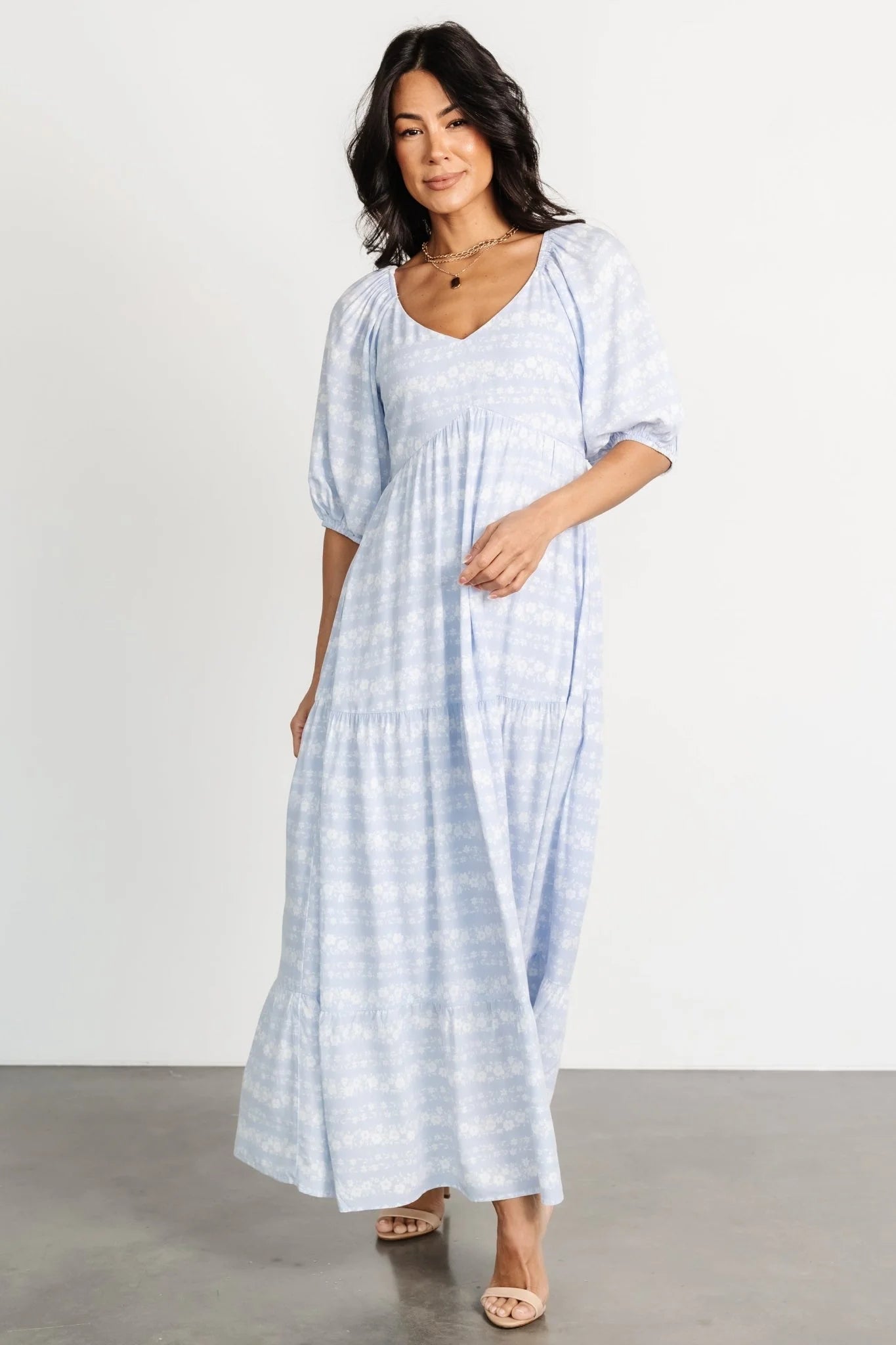 Adalee Dress | Light Blue Floral