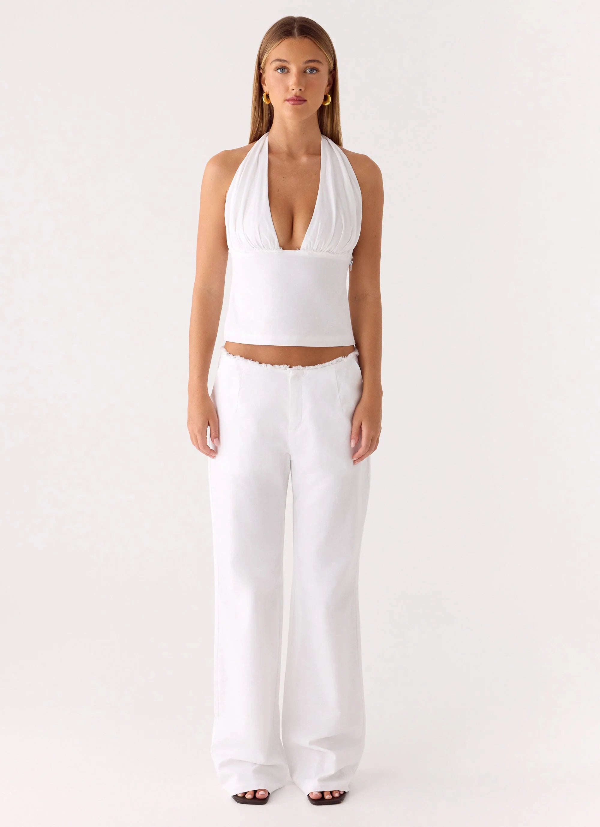 Josephina Halter Top - White