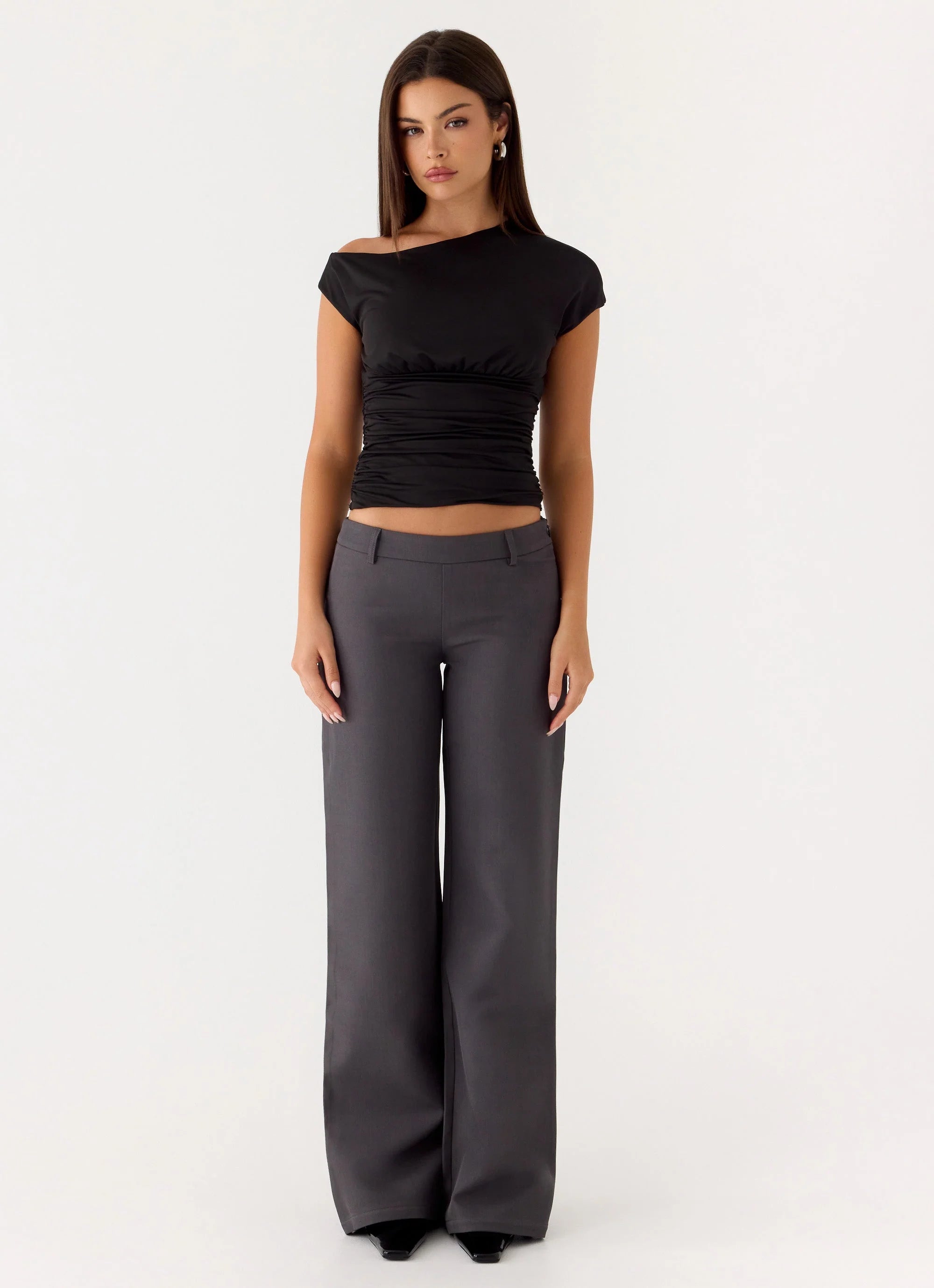 Hot as Ice Low Rise Pants - Grey