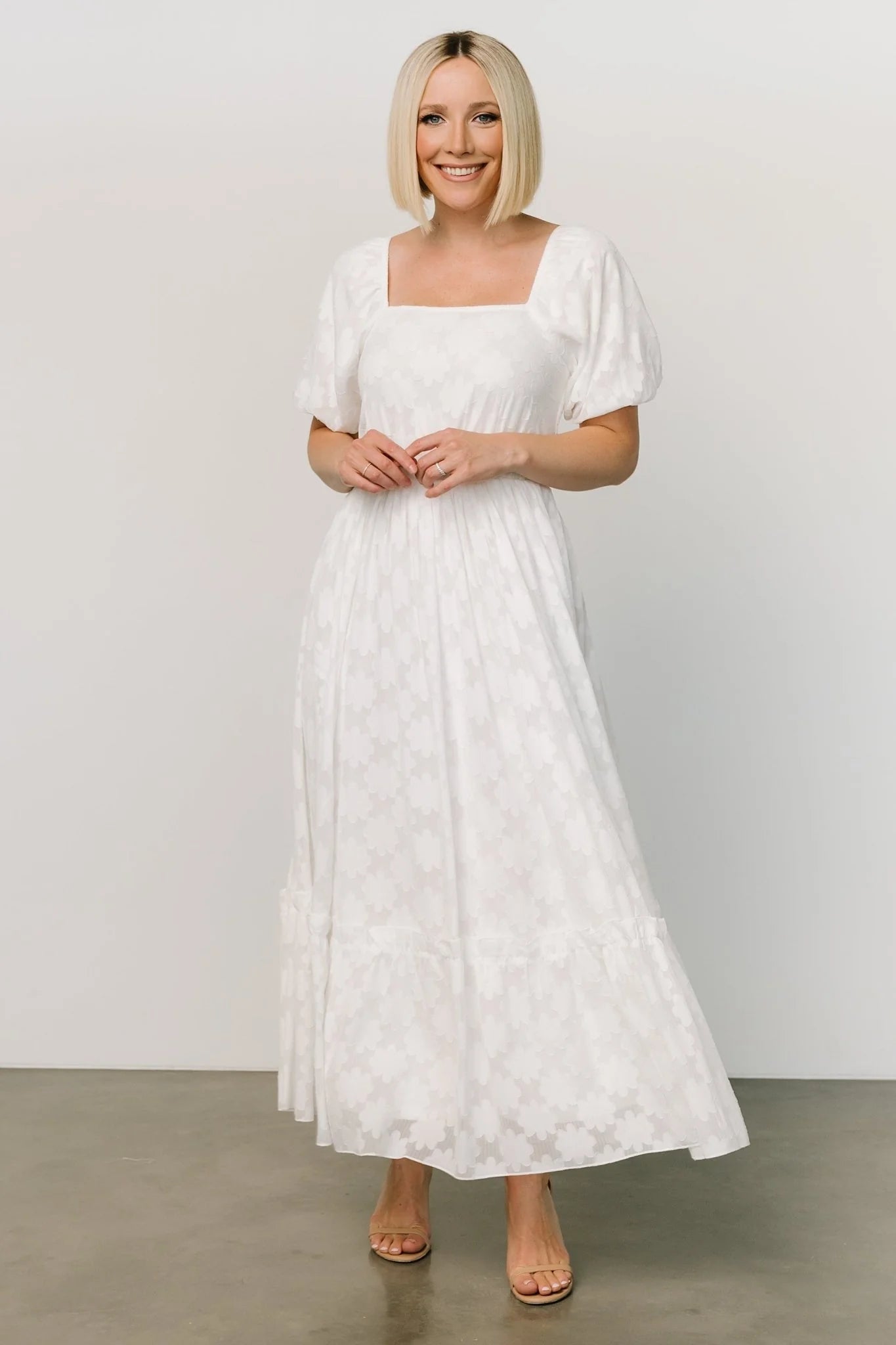 Alta Jacquard Maxi Dress | Off White