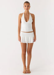 Illuminate Halter Top - White