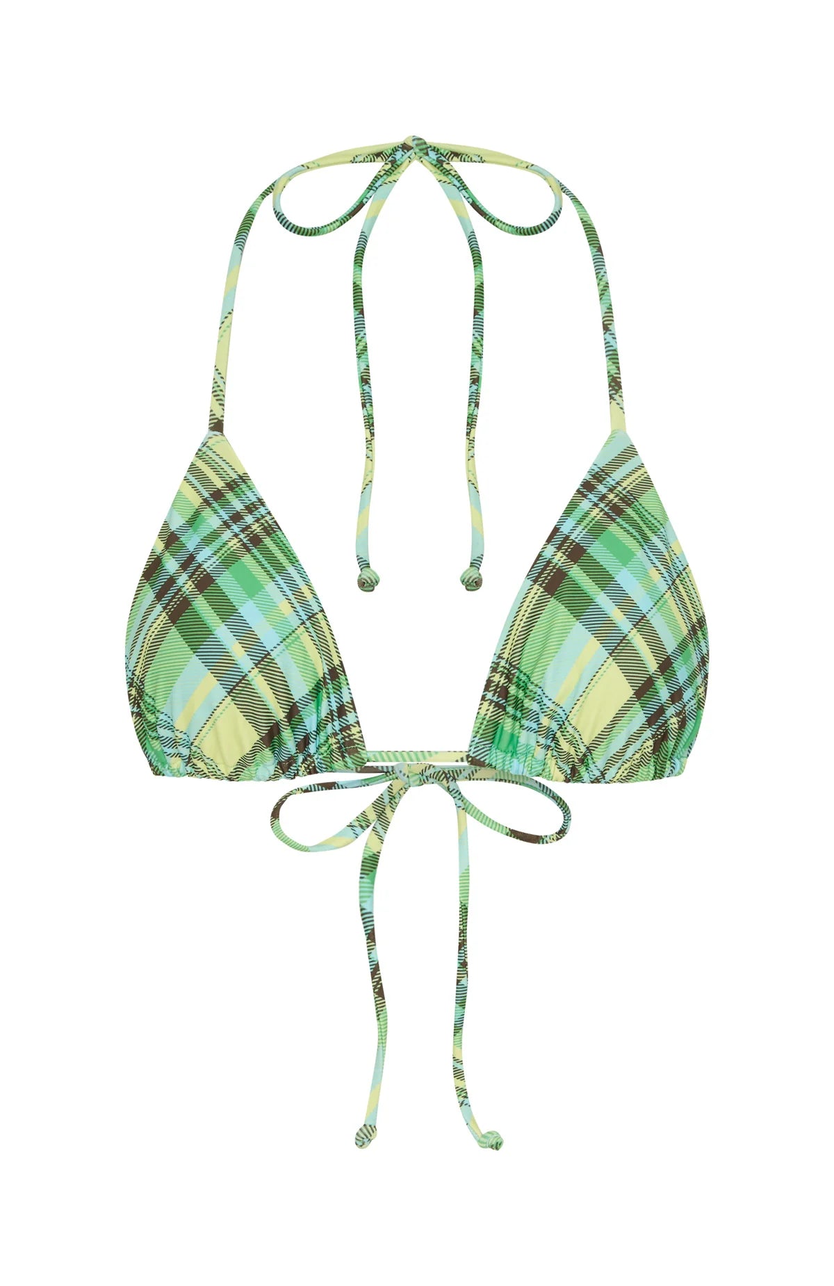 Golden Hour Bikini Top Citrus Check