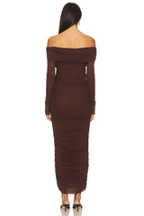 Off The Shoulder Mesh Dress