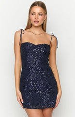Penny Lane Navy Sequin Mini Dress