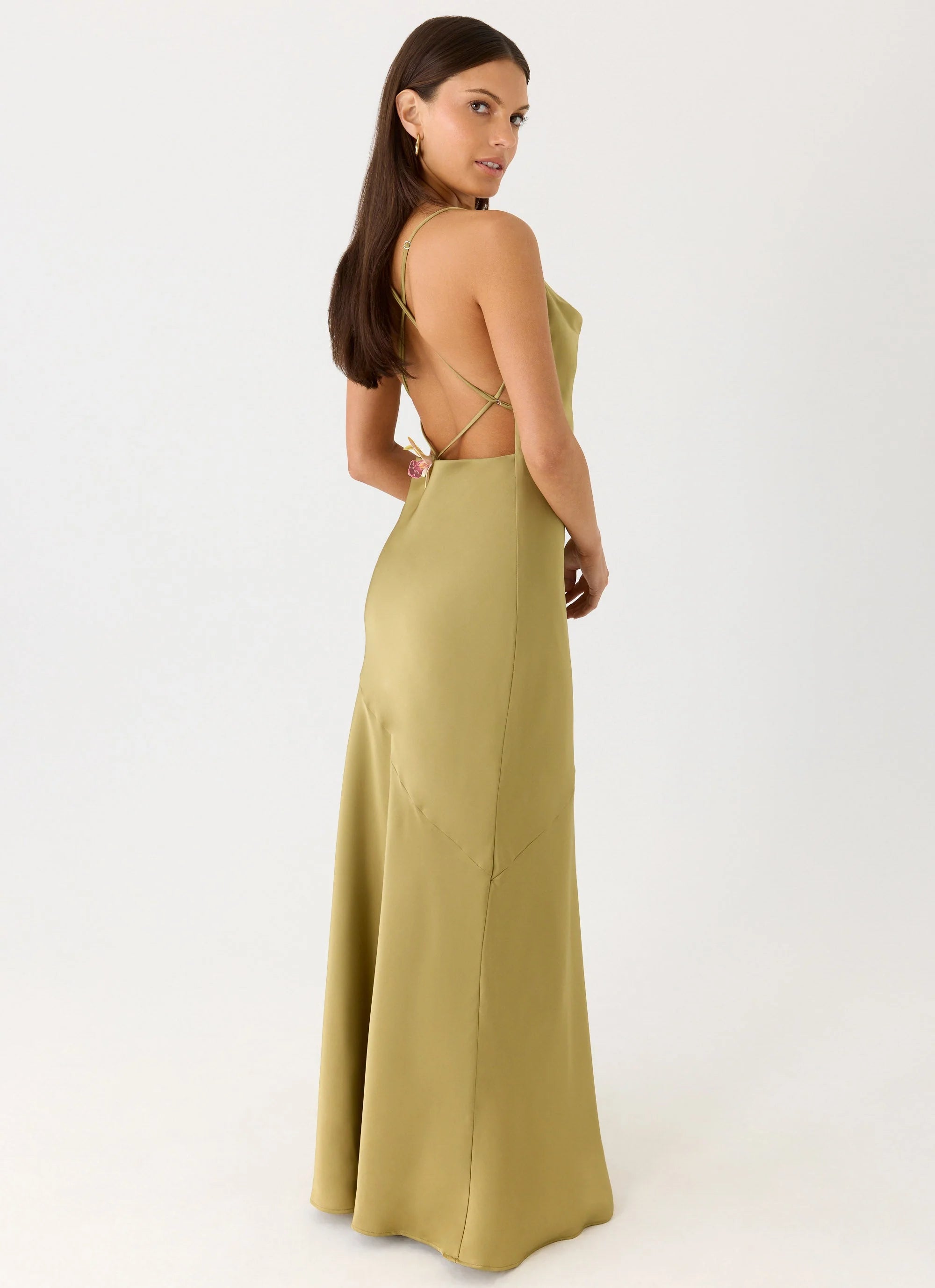 Darius Maxi Dress - Green Olive